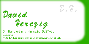 david herczig business card